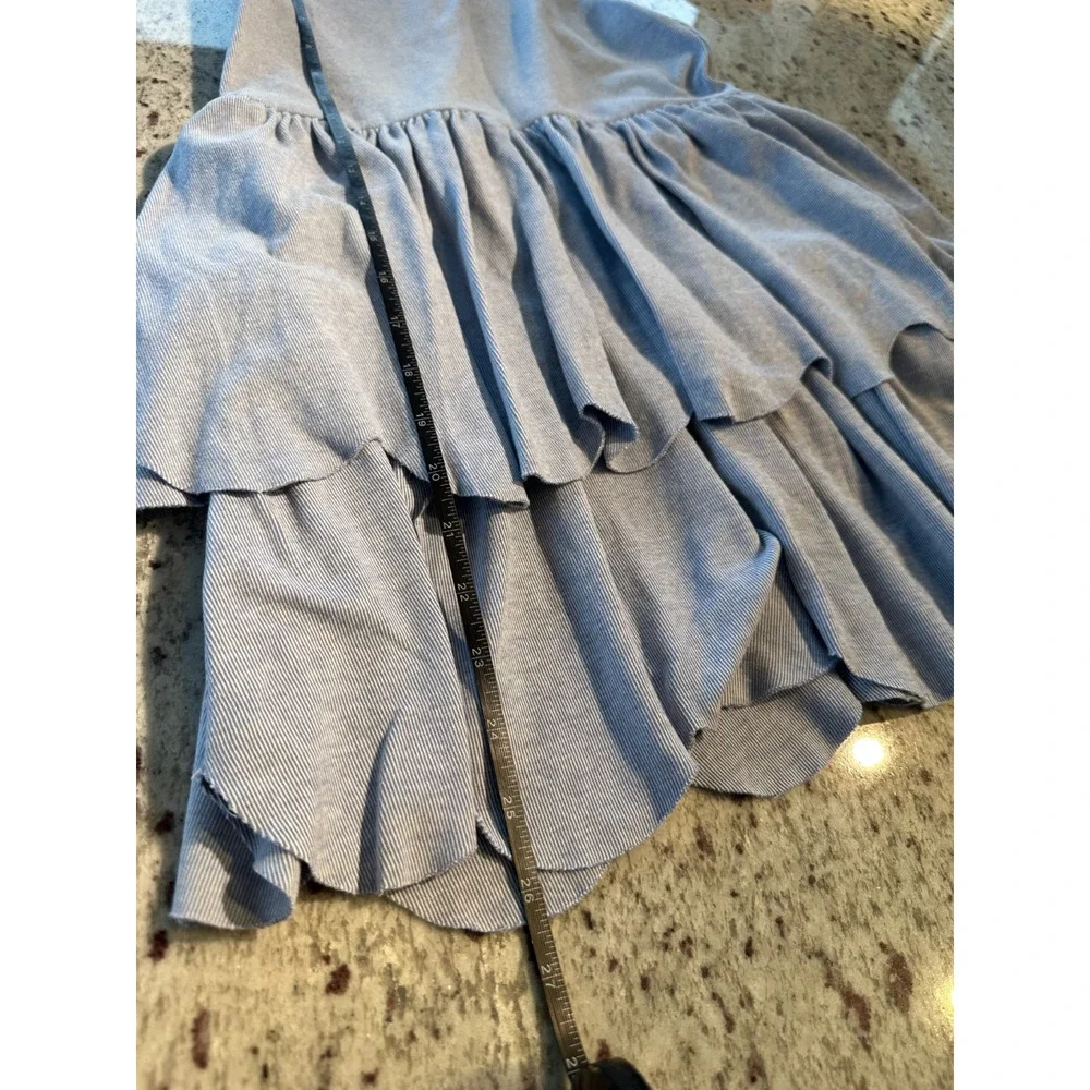 Mabel + Honey Blue Sleeveless Knit Dress Ruffled Skirt Girls Sz 6x